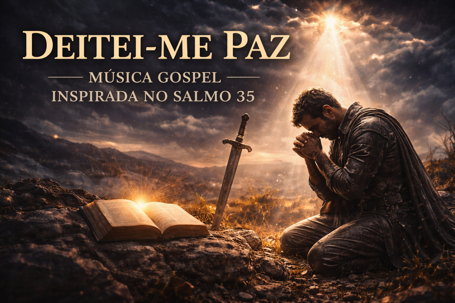 “Deitei-me em Paz”, um hino cristão original de Thomaz Edson Cruz inspirado no Salmo 3:5, trazendo uma mensagem profunda de descanso, fé e confiança em Deus