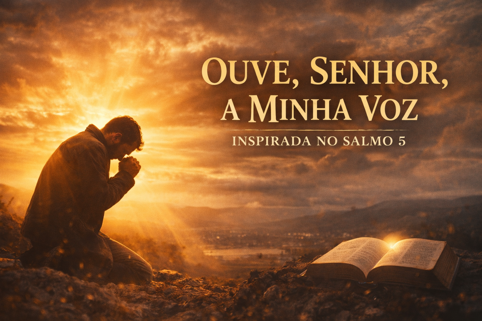 “Ouve, Senhor, a Minha Voz” – uma música cristã inspirada no Salmo 5, trazendo uma poderosa mensagem de oração, intercessão e confiança em Deus.